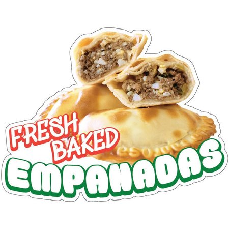 SIGNMISSION Fresh Baked Empanadas Concession Stand Food Truck Sticker, 12" x 4.5", D-DC-12 Fresh Baked Empanadas D-DC-12 Fresh Baked Empanadas19